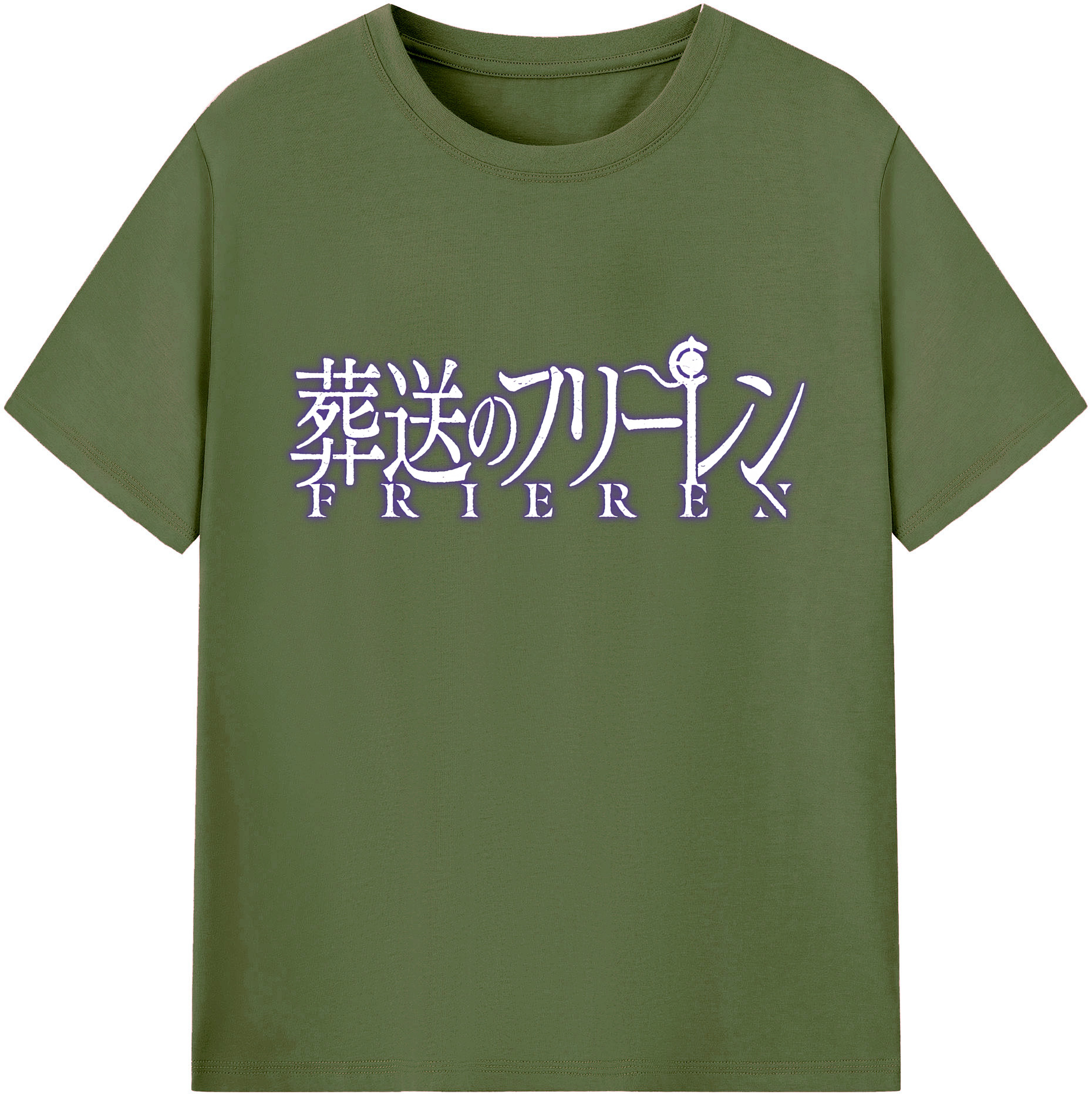 （画像用） 葬送のフリーレン Frieren 綿100％半袖Tシャツ（フロントプリント）